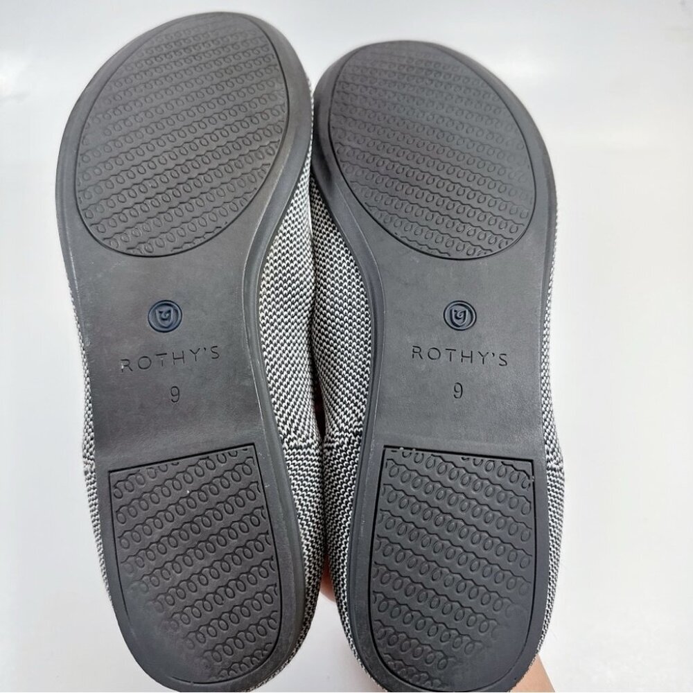 Rothy's Womens 9 Shale Ribbon Stripe Round Toe Flats - Picture 9 of 14